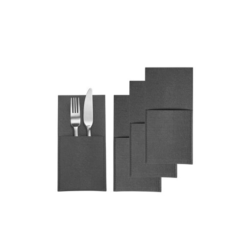 Westmark COZY evőeszköztartó zseb szett, 22 x 11 cm, 4 db, antracit