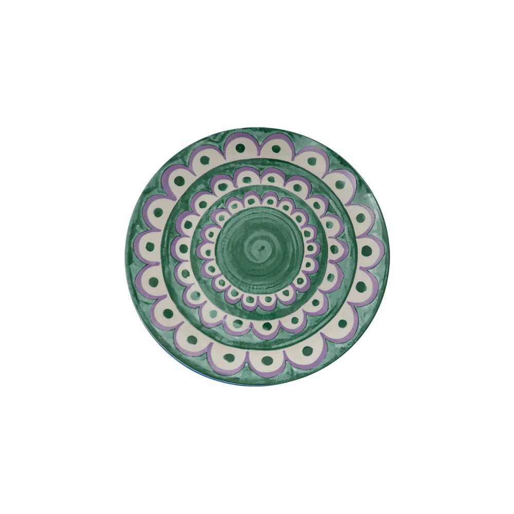 Zöld desszertes porcelán tányér készlet 6 db-os ø 19,5 cm Tangeri green – Villa Altachiara