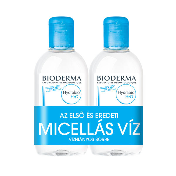 BIODERMA Hydrabio H2O micellás arc- és sminklemosó oldat duopack (250ml+250ml)