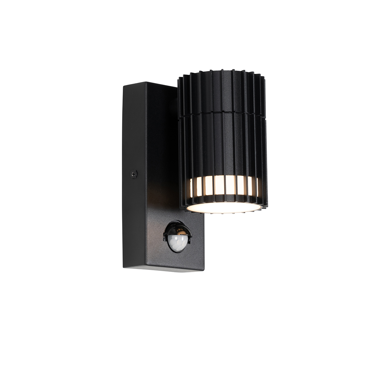 Design buiten wandlamp zwart met bewegingssensor IP44 - Boris