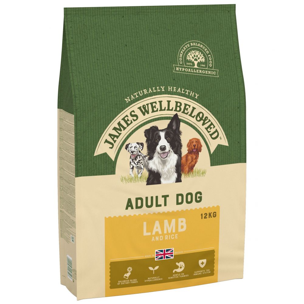 2x12kg James Wellbeloved Adult bárány & rizs száraz kutyatáp