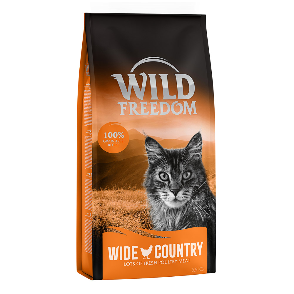 2x6,5kg Wild Freedom Adult 'Wide Country' gabonamentes - szárnyas száraz macskatáp