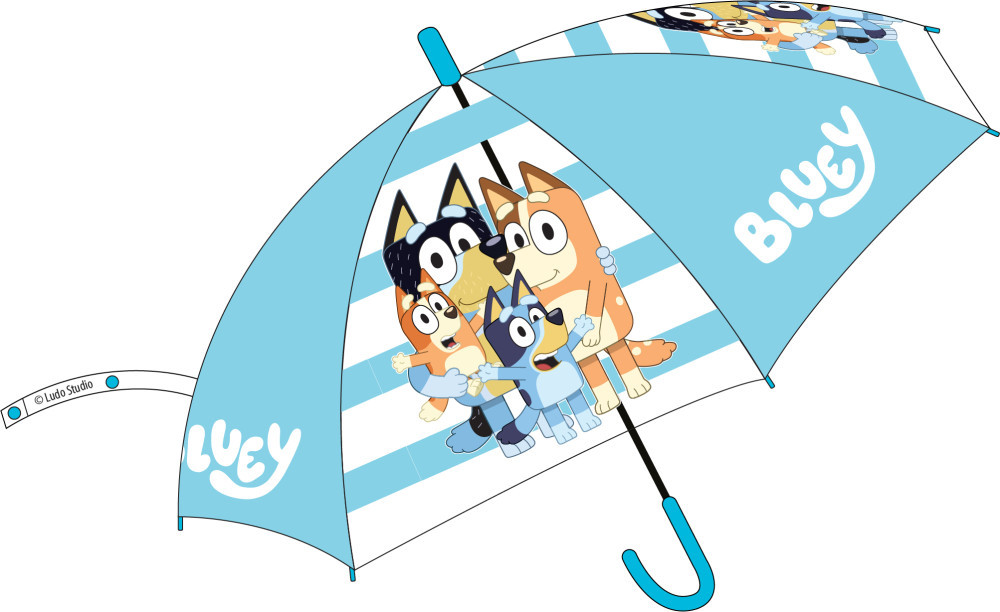 Bluey Family gyerek átlátszó félautomata esernyő Ø74 cm