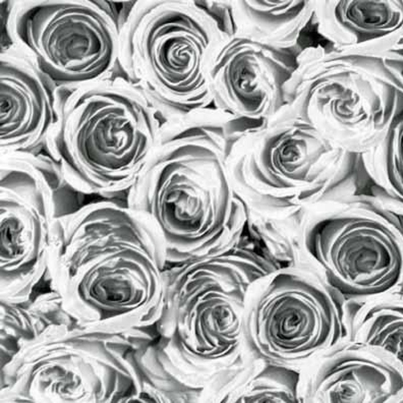 Fehér rózsa mintás öntapadós tapéta