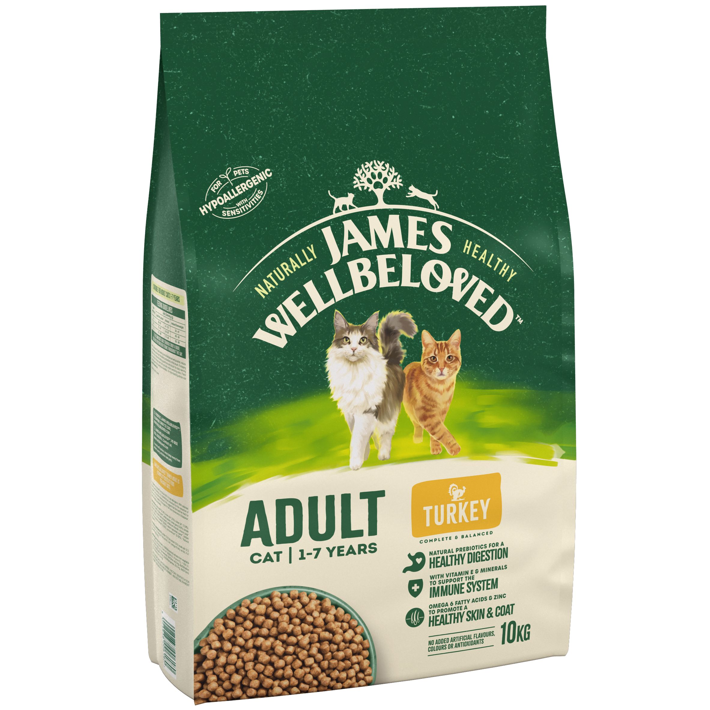 James Wellbeloved Adult Cat pulyka - 2 x 10 kg