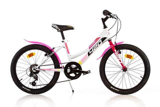 Junior kerékpár Dino fehér rózsaszín 20