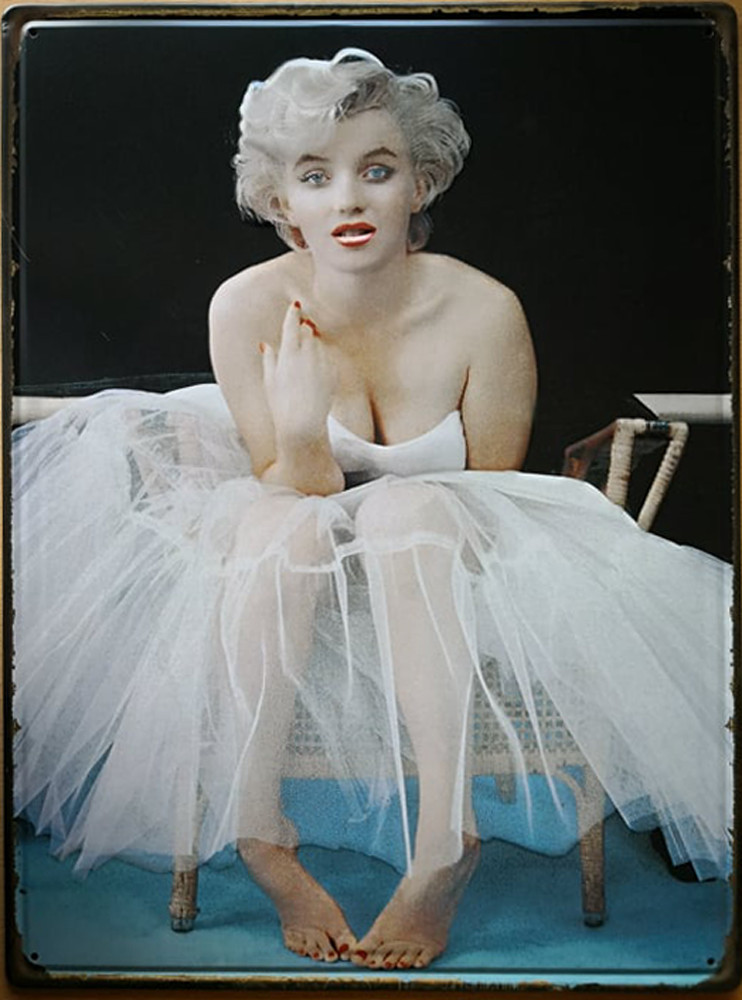 Marilyn Monroe (2), retró fémtábla