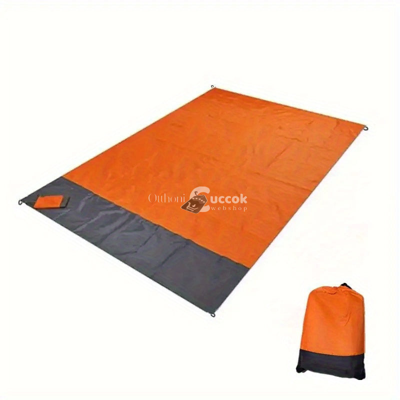 Nagy méretű összehajtható strandszőnyeg 200x210 cm - - Narancssárga