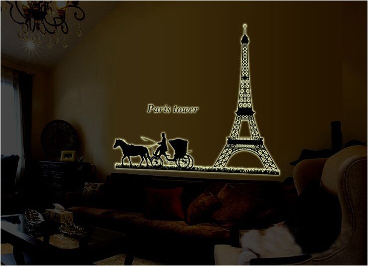 Paris tower, éjjel világító falmatrica