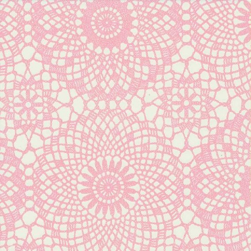 Rózsaszín csipke mintás öntapadós tapéta