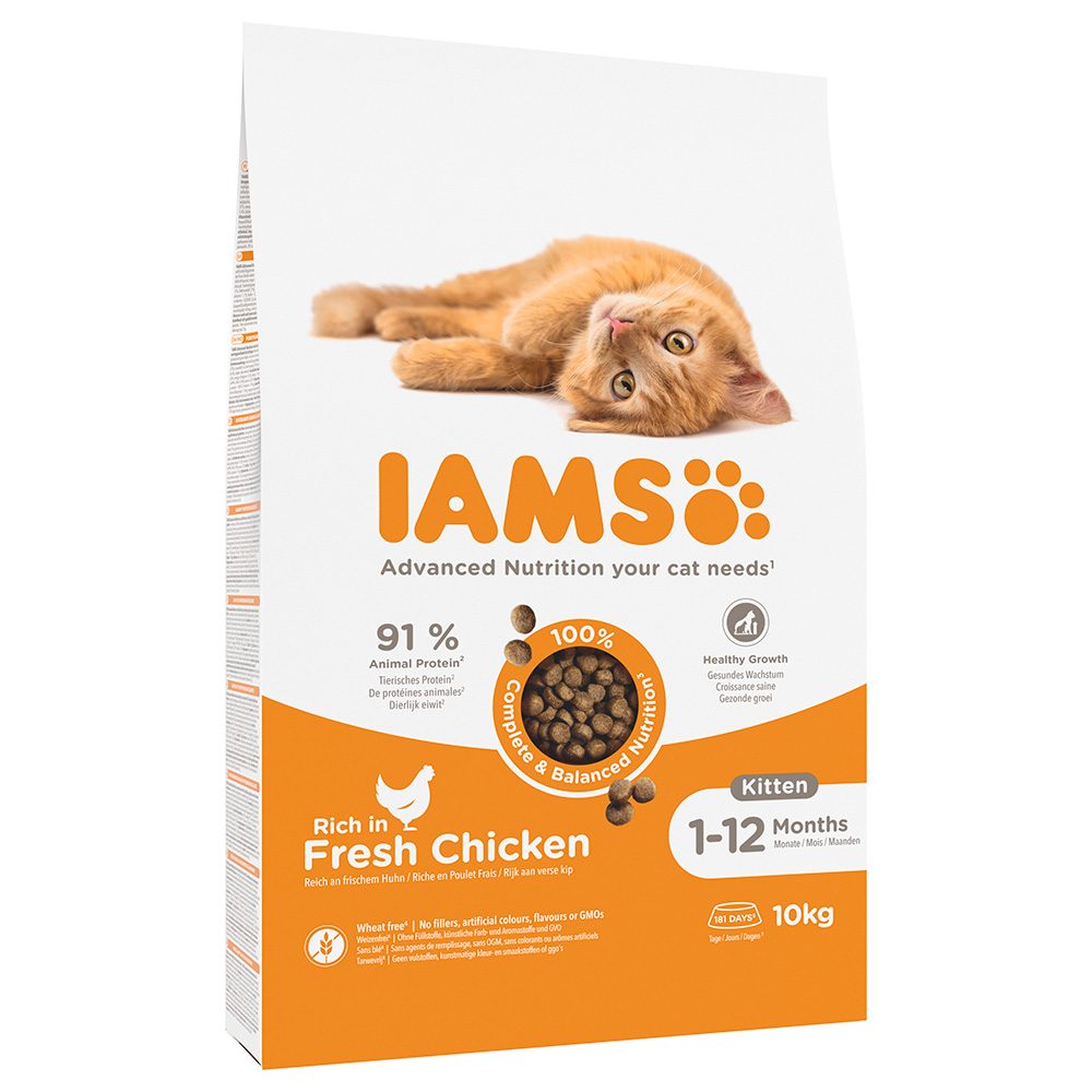 10kg IAMS Advanced Nutrition Kitten csirke száraz macskatáp 10% kedvezménnyel