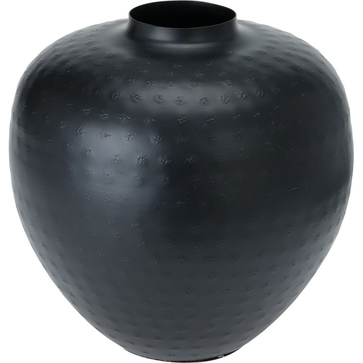 Mesi dekoratív váza fekete, 18 x 19,5 cm, fém