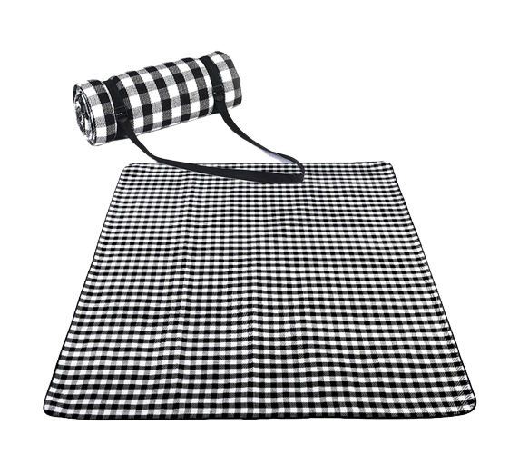 Piknik takaró fekete-fehér mintával 200 x 150 cm