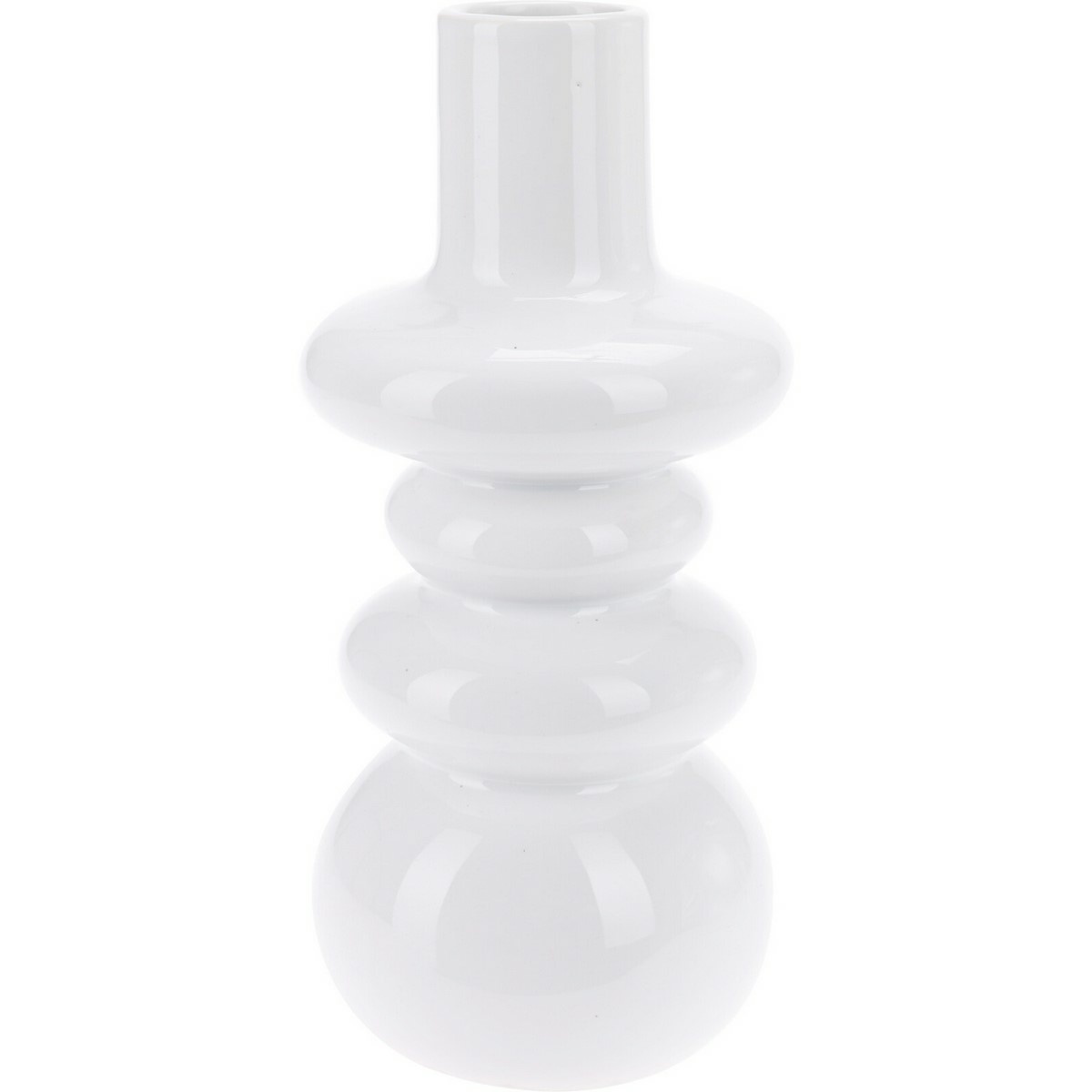 Pulito kőagyag váza, 22 cm, fehér