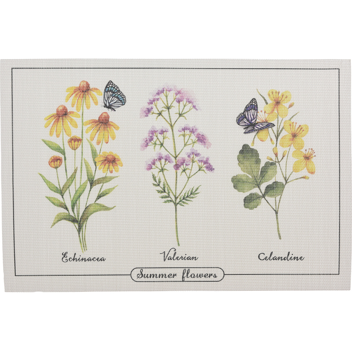 Summer flowers Echinacea tányéralátét, 45 x 30 cm, 4 db-os készlet