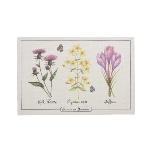  Summer flowers Saffran tányéralátét, 45 x 30 cm, 4 db-os készlet