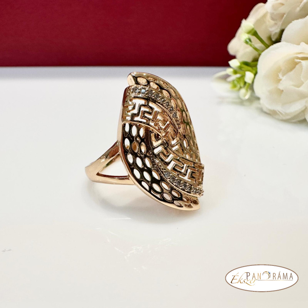 18K Gold Filled  női pecsétgyűrű  - Essenza