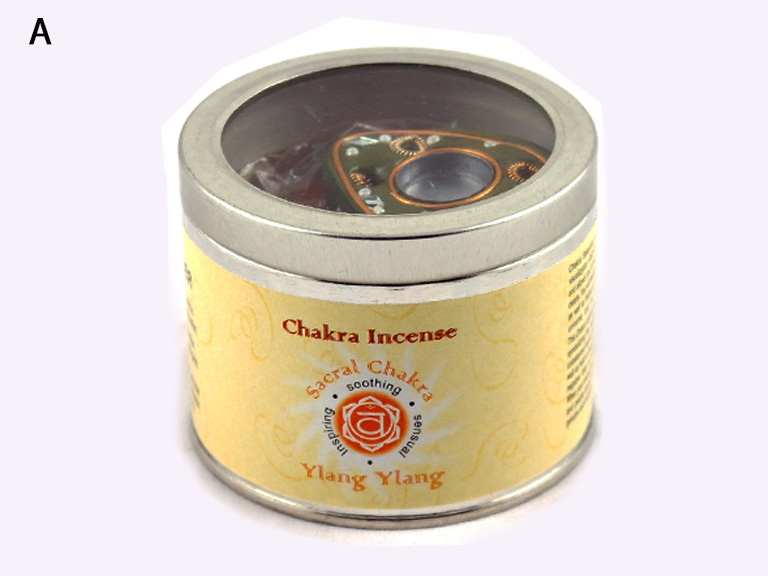 Chakra kúp füstölő fém dobozban MIX