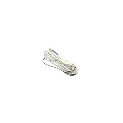 Hálózati kábel 2x0,75 mm fehér,3 méter