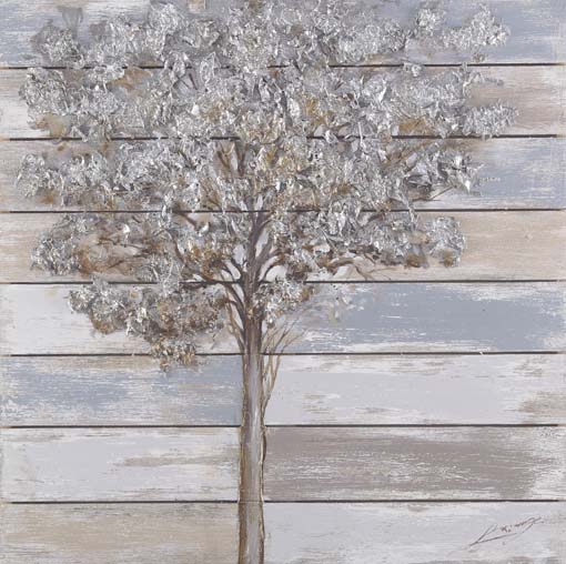 Magányos fa - kézzel festett olajfestmény