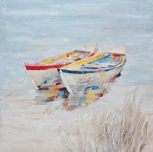 Csónakkal veled - kézzel festett olajfestmény