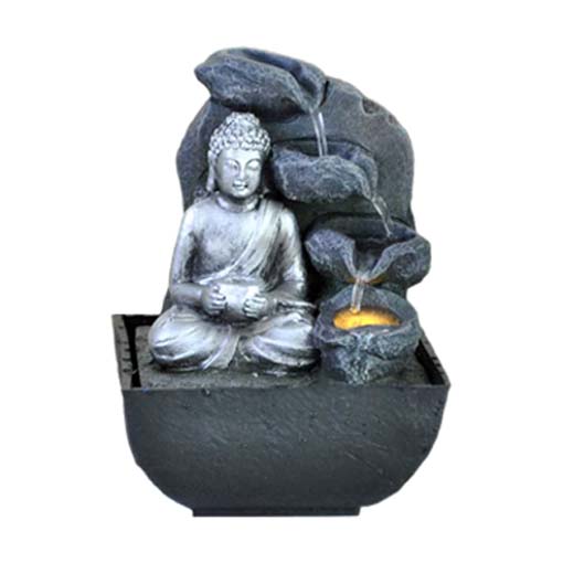 Ezüst Buddha - beltéri csobogó