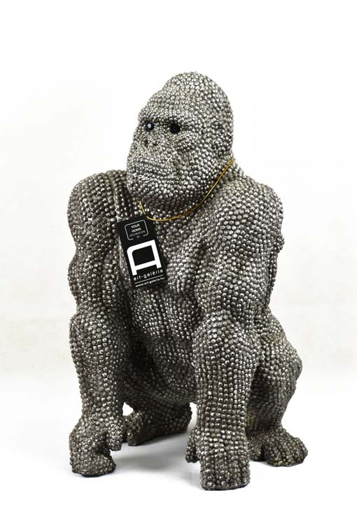 Ezüst gorilla - szobor
