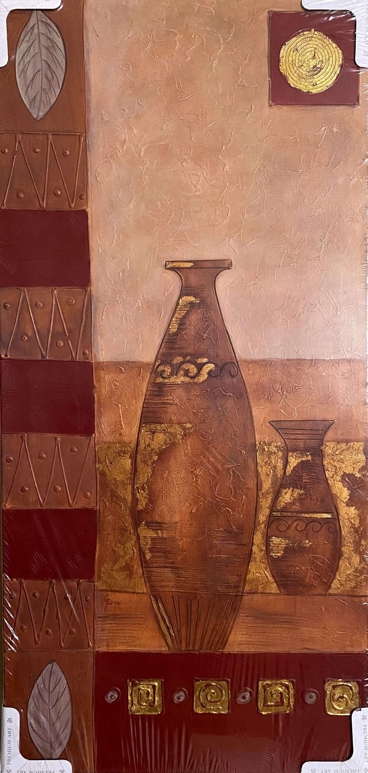 Kerámia vázák - kézzel festett olajfestmény
