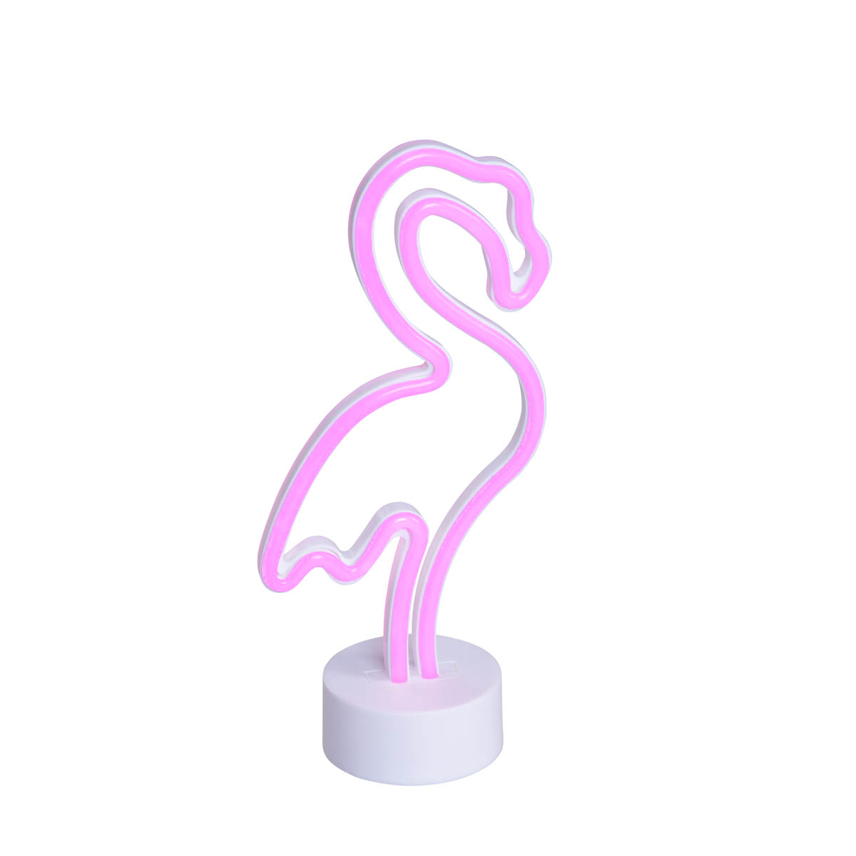 Neon tafellamp wit incl. LED - Flamenco