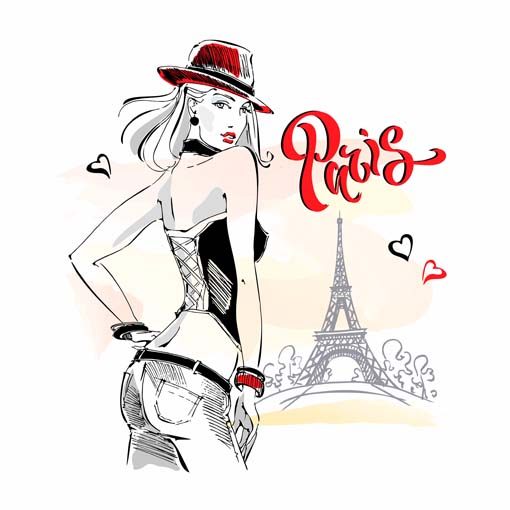 Párizsi lány - vászonkép