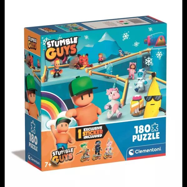Clementoni: Stumble Guys 2. széria - 180 darabos puzzle ajándék matricával