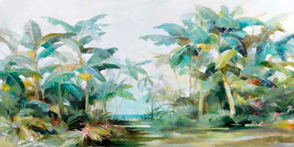 Dzsungel kijárat - kézzel átfestett olajfestmény