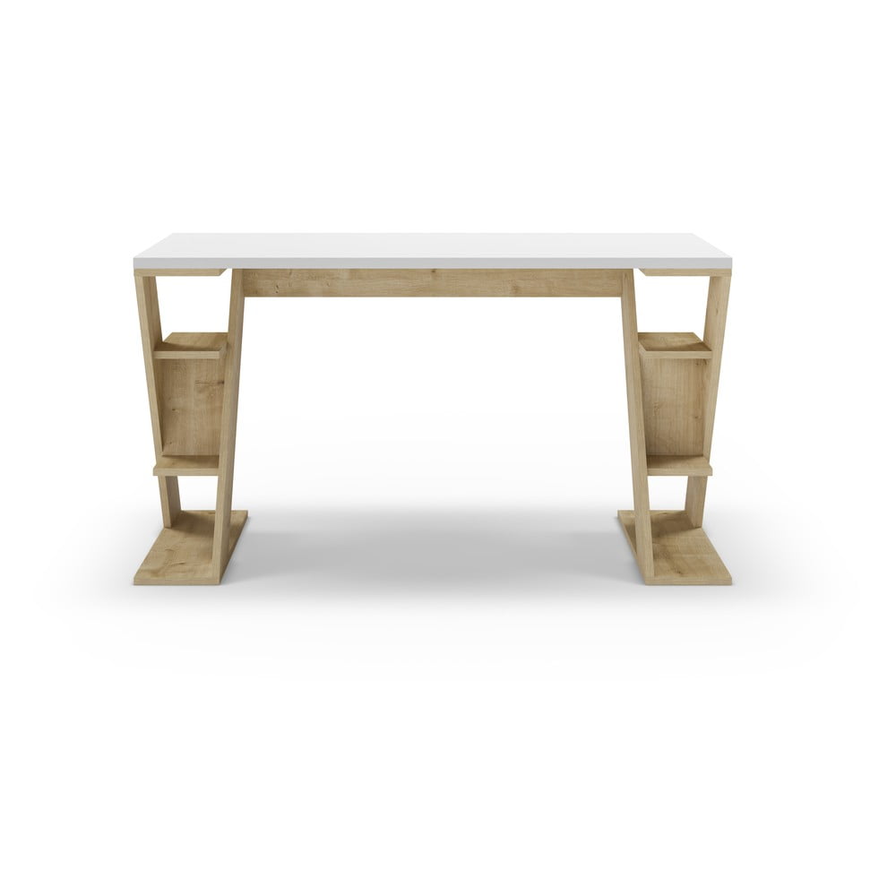 Íróasztal fehér asztallappal 60x137 cm Butterfly – Marckeric