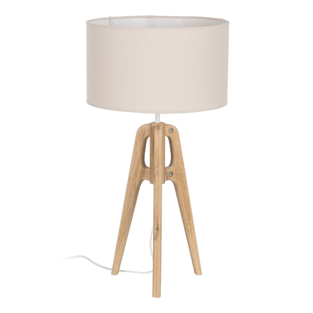 Krémszínű asztali lámpa textil búrával (magasság 67 cm) – Ixia