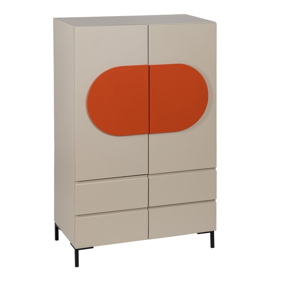 Narancssárga-bézs szekrény 75x123 cm Necto – Ixia