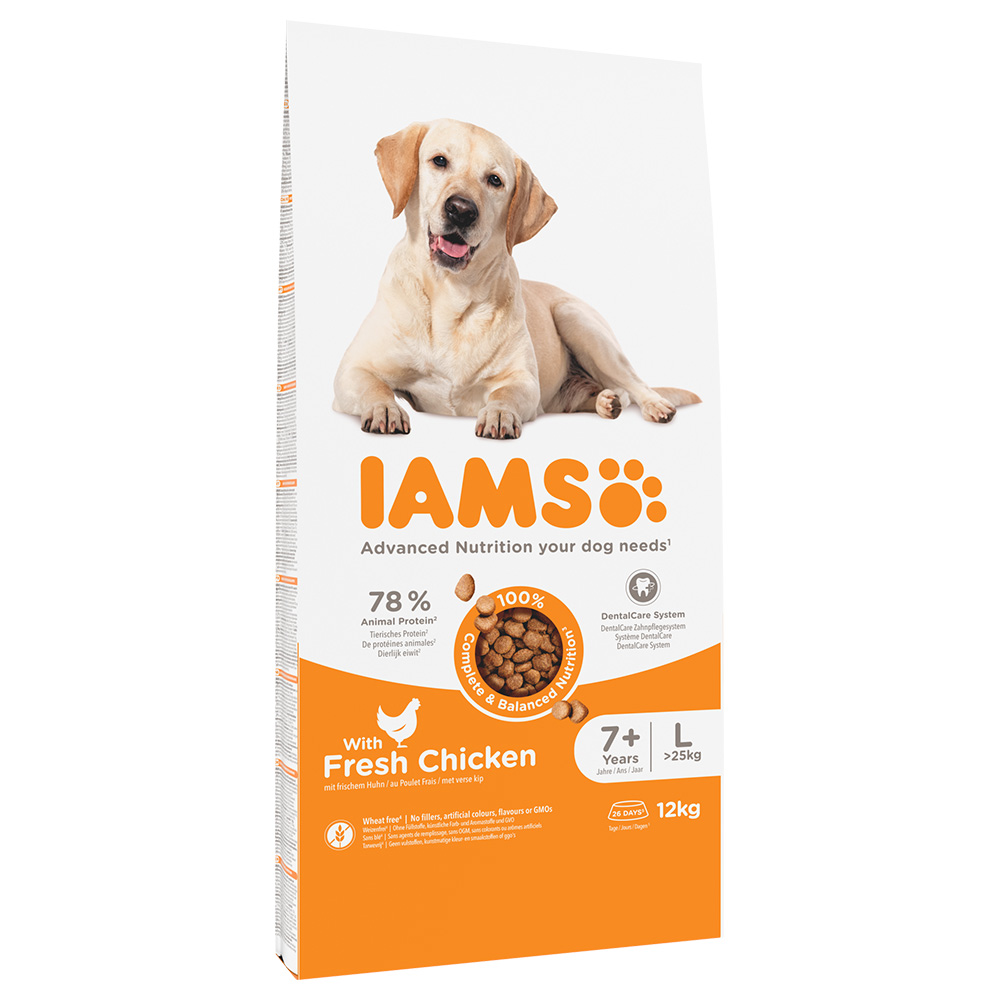 2x12kg IAMS Advanced Nutrition Senior Large Dog csirke száraz kutyatáp