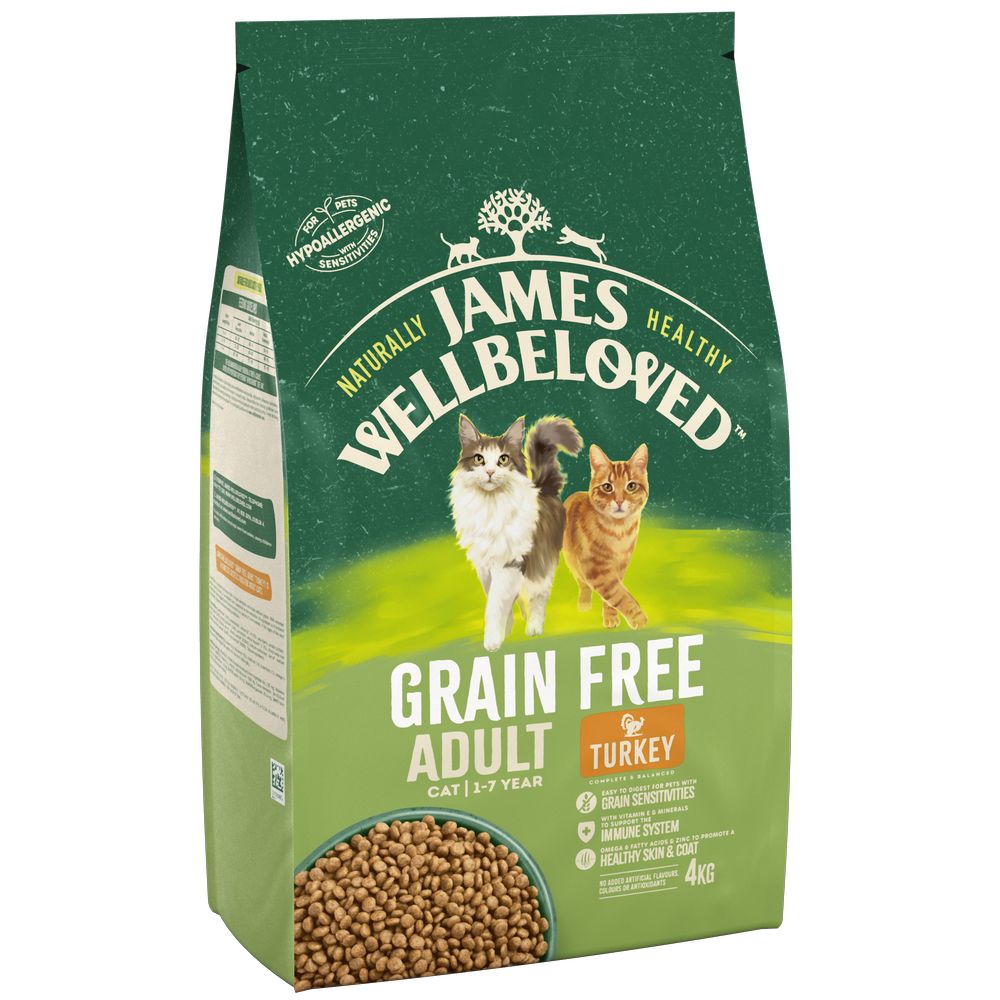 4kg James Wellbeloved Adult Cat Grain Free pulyka száraz macskatáp