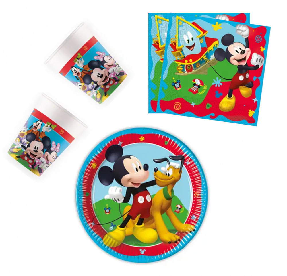 Disney Mickey Rock the House party szett 36 db-os 20 cm-es tányérral