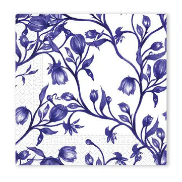 Virágos Blue Porcelain szalvéta 20 db-os 33x33 cm