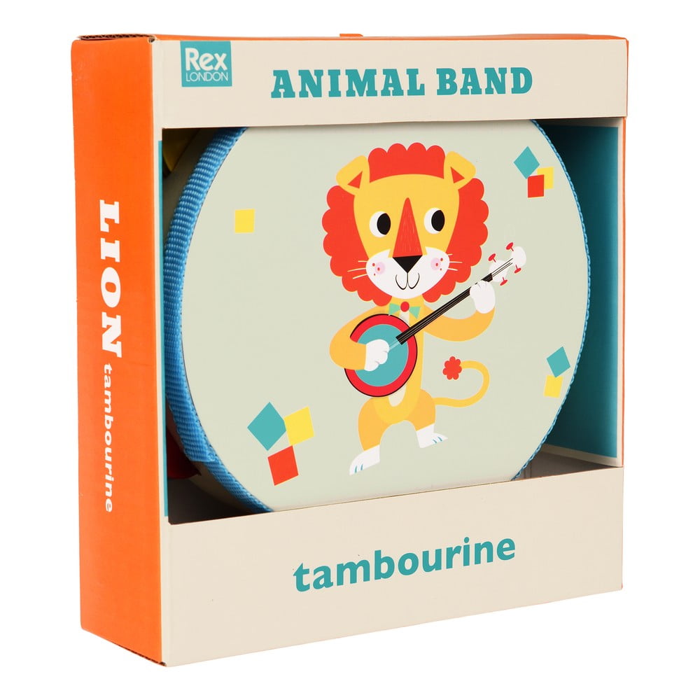 Játékhangszer Tambourine Animal Band – Rex London