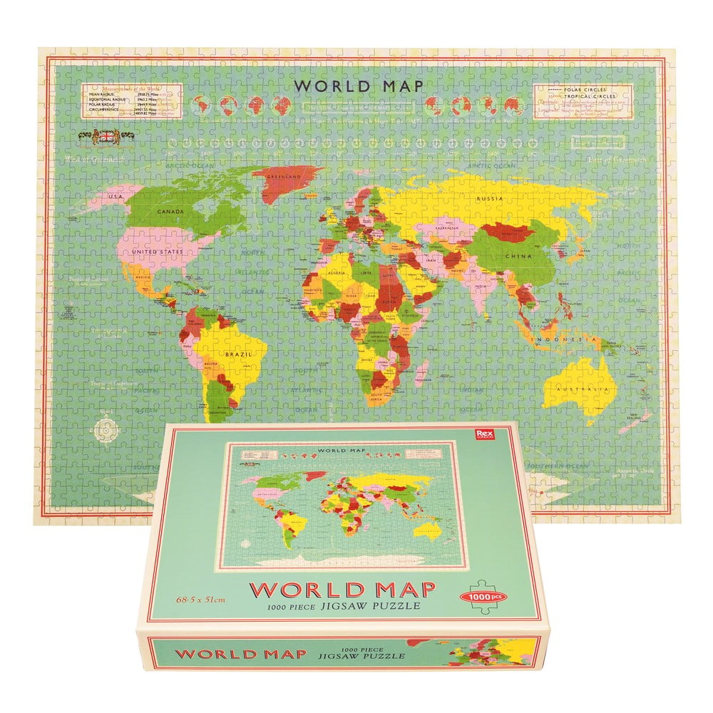 Puzzle (darabszám 1000) World Map – Rex London