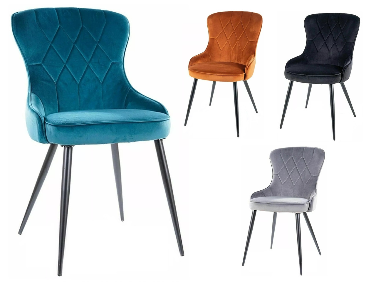 SIG-Lotus Velvet modern fémvázas szék