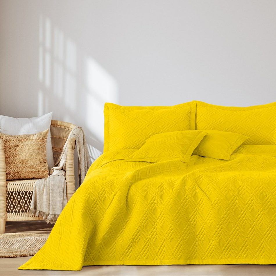 AmeliaHome Ophelia ágytakaró sárga, 220 x 240 cm