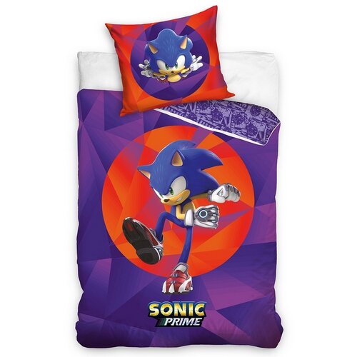 Baba ágynemű süni Sonic Prime, 140 x 200 cm, 70 x 90 cm