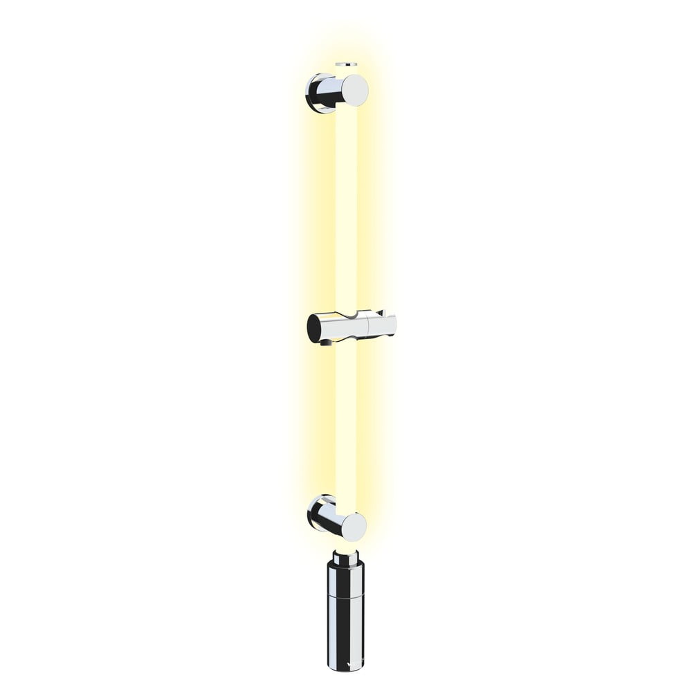 Ezüstszínű fali zuhanytartó 74 cm LED – Wenko