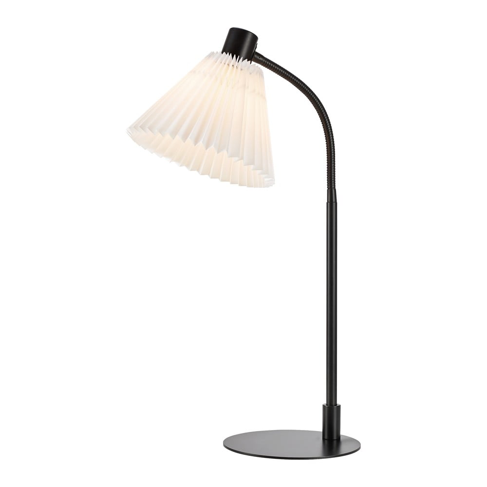 Fehér-fekete asztali lámpa textil búrával (magasság 59 cm) Mira – Markslöjd