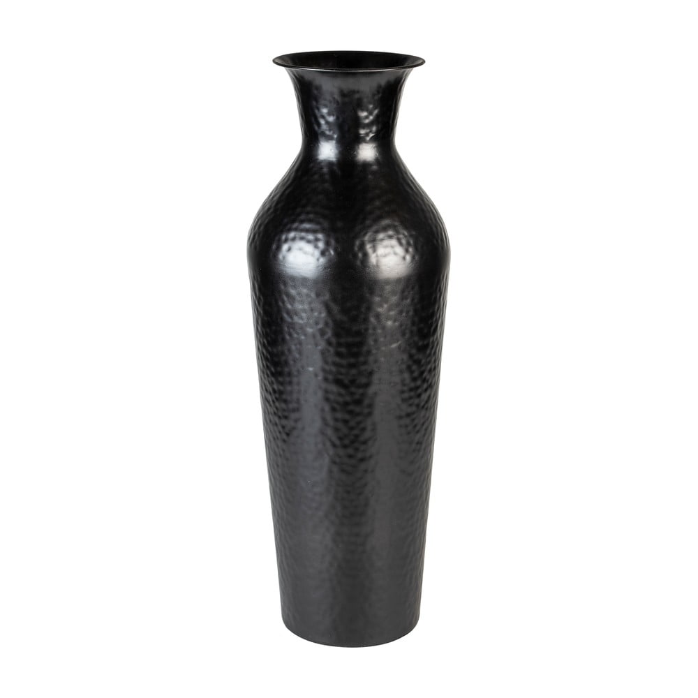 Fekete acél magas váza (magasság 56 cm) Dunja – White Label