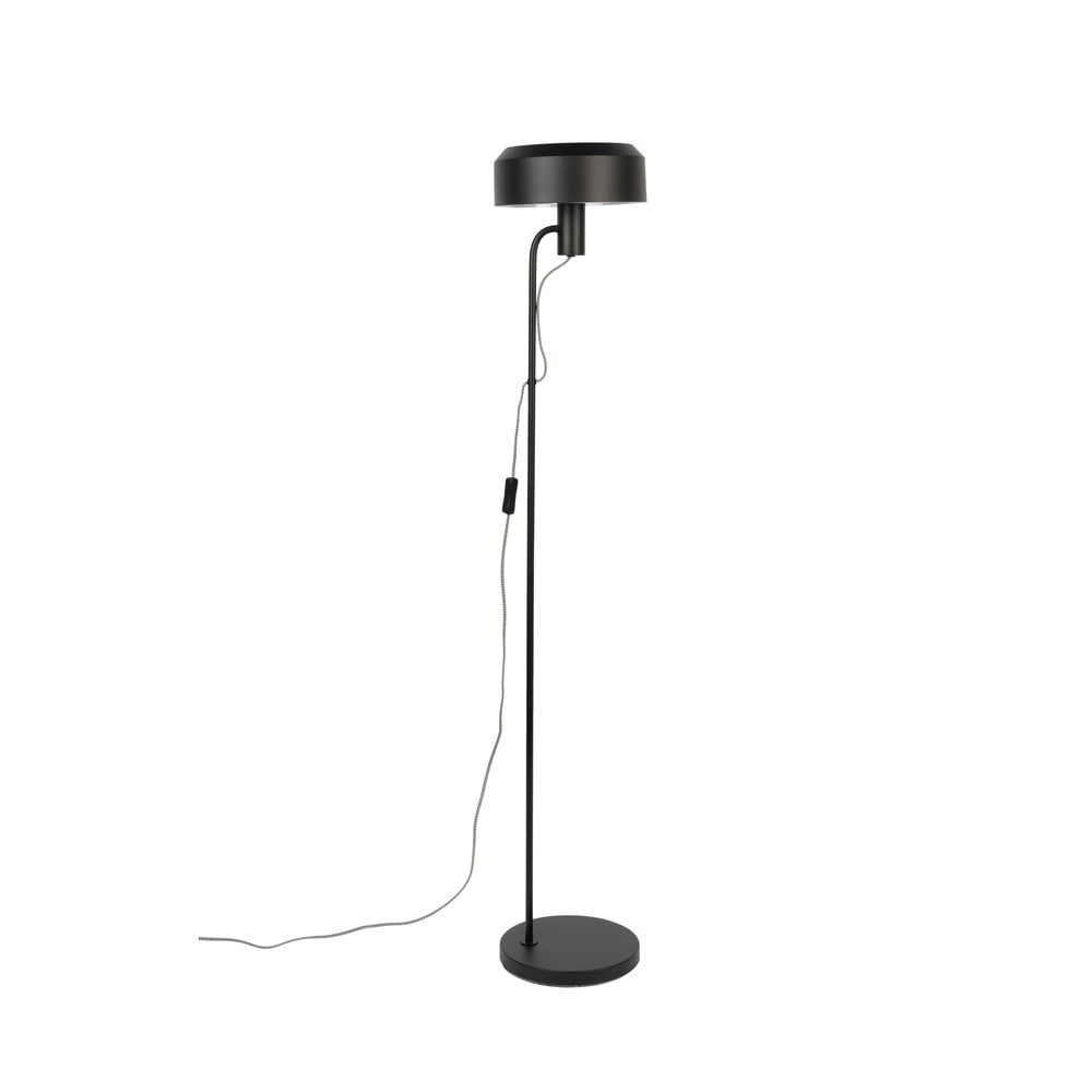 Fekete állólámpa fém búrával (magasság 135 cm) Landon – White Label