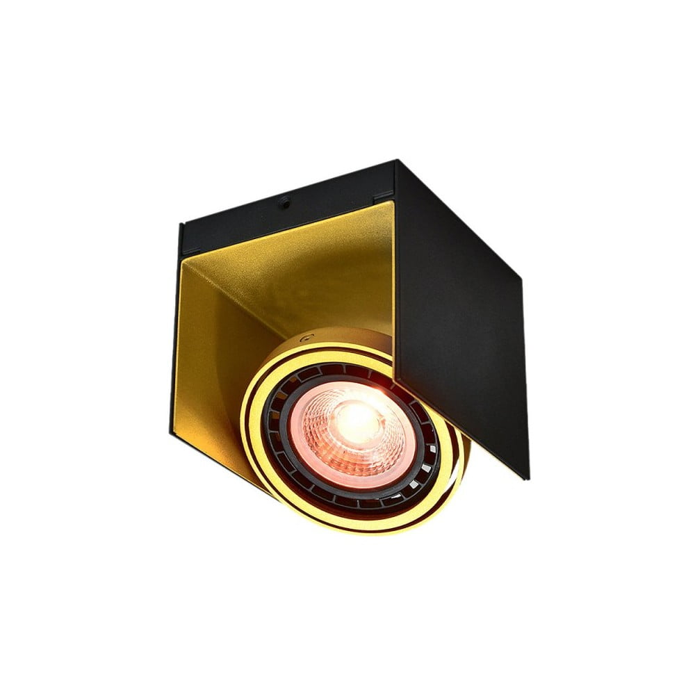 Fekete-aranyszínű mennyezeti lámpa fém búrával 14x15,5 cm Verso – GTV