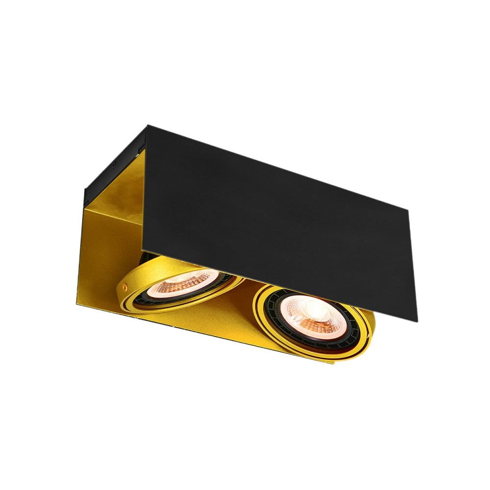 Fekete-aranyszínű mennyezeti lámpa fém búrával 14x31 cm Verso – GTV